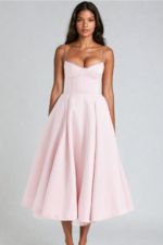 Laura™ | Robe Midi Satinée avec Décolleté en Cœur - Élégance et Confort - Image 7