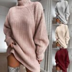 Élise | Robe-Pull Longue Col Roulé pour un Hiver Confortable et Stylé - Image 6