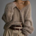 Élina | Cardigan V-Long pour une Élégance Décontractée Automne-Hiver - Image 8
