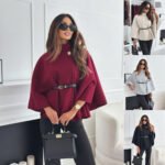 Élise Poncho – Élégance et Confort Intemporel