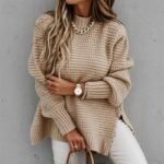 Charlotte | Pull en Maille à Fente Côté et Cordons pour une Élégance Décontractée - Image 11