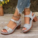 ELARA™ | Sandales femme grande taille : talon large et confort estival - Image 4