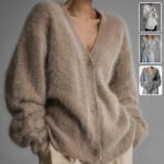 Élina | Cardigan V-Long pour une Élégance Décontractée Automne-Hiver
