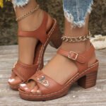 ELARA™ | Sandales femme grande taille : talon large et confort estival - Image 5