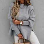 Charlotte | Pull en Maille à Fente Côté et Cordons pour une Élégance Décontractée - Image 10