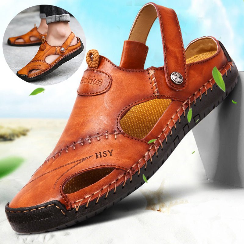 ad551197-0182-4f28-85ae-bc5e2bfa08bf_ca1c92cc-9d45-43ab-b05c-266f833c9a41.jpg HSY™ | Sandales homme orthopédiques faites à la main : confort et maintien exceptionnel - Image 1