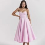 Laura™ | Robe Midi Satinée avec Décolleté en Cœur - Élégance et Confort - Image 5