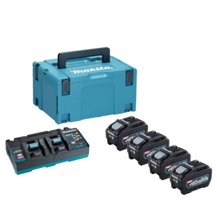 Makita 191U48-0 Power Source Kit XGT 4 x BL4050F 5 0Ah Batteries  DC40RB  Gold