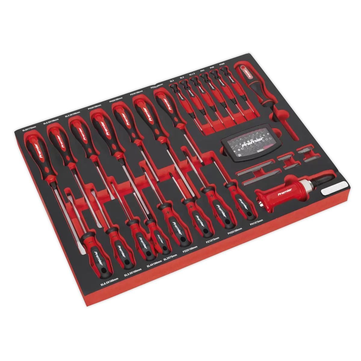Sealey TBTPCOMBO2 Tool Chest Combination 14 Drawer with Ball Bearing Slides Black & 446pc Tool Kit - Image 9