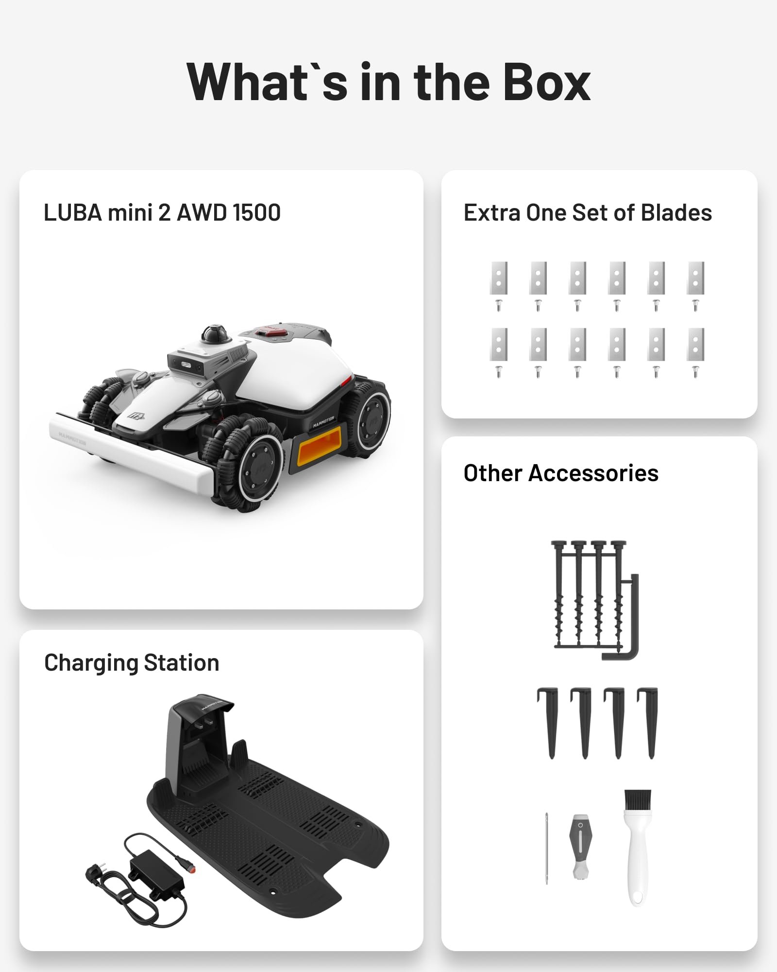 MAMMOTION LUBA mini 2 AWD 1500 Robot Lawn Mower - Image 11