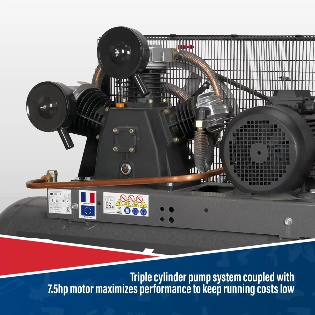 Sealey SAC32775B 270L Belt Drive Air Compressor 415V - Image 6