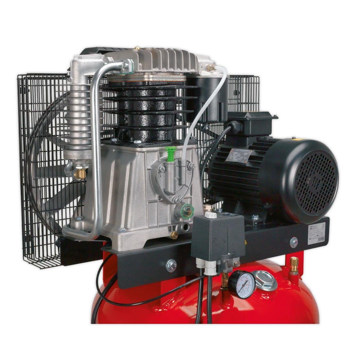 Sealey SACV52775B 270L Vertical Belt Drive Air Compressor 415V/32A - Image 5