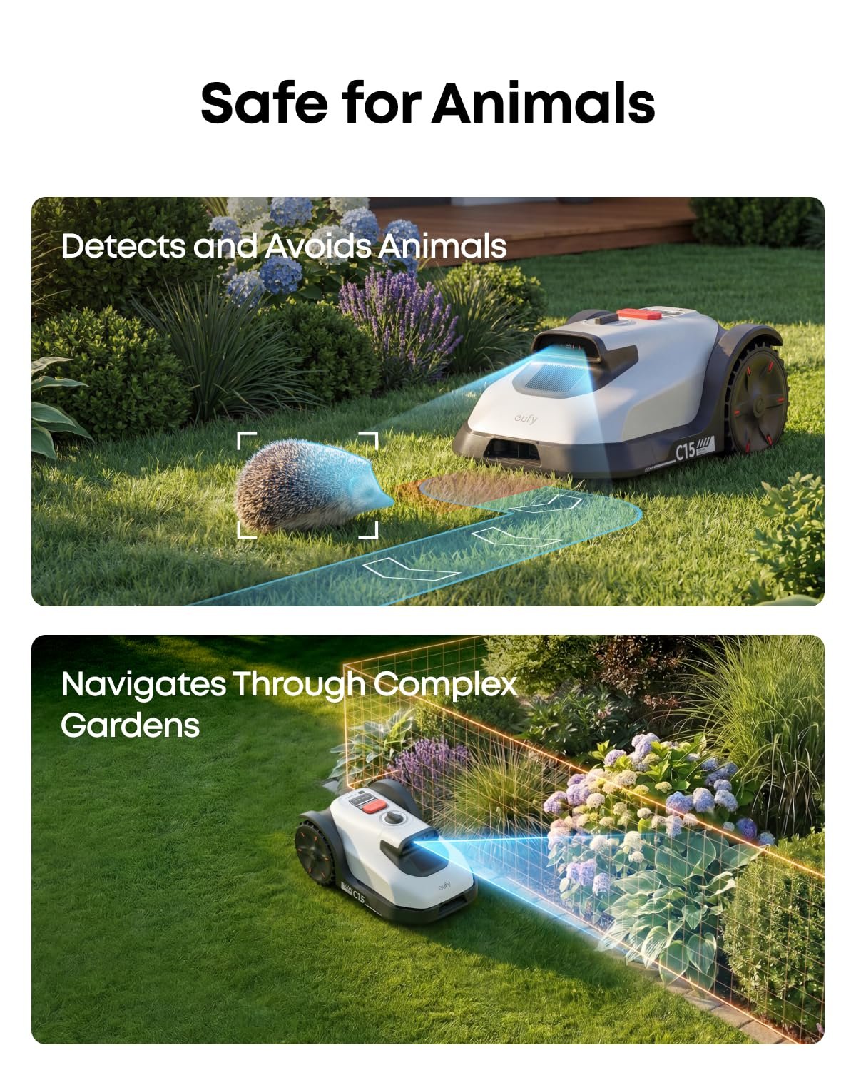 eufy Robot Lawn Mower, C15 without Boundary with Garage, 500 m2 Coverage - Image 6