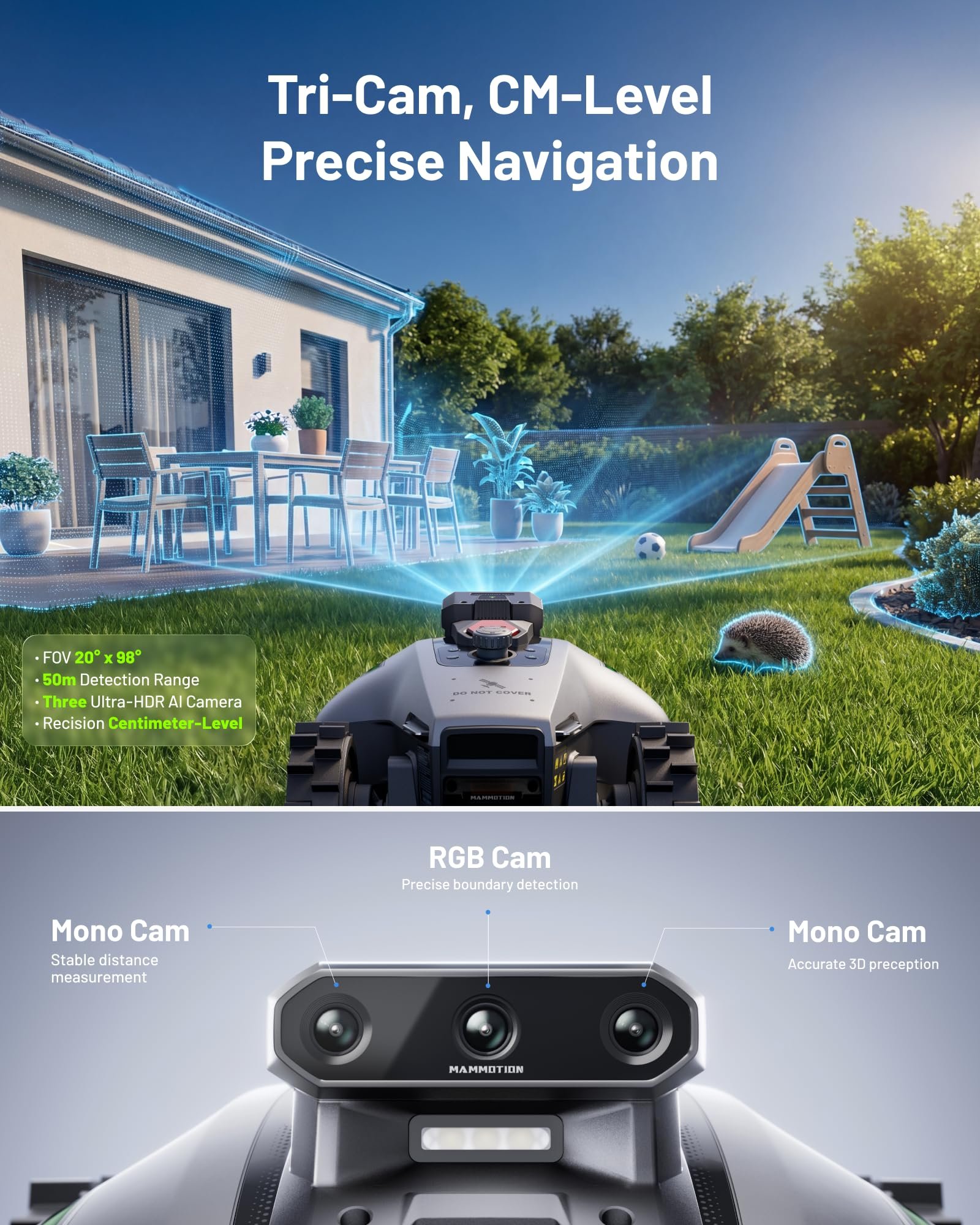 MAMMOTION YUKA mini 2 500 Robot Lawn Mower without Boundary - Image 2