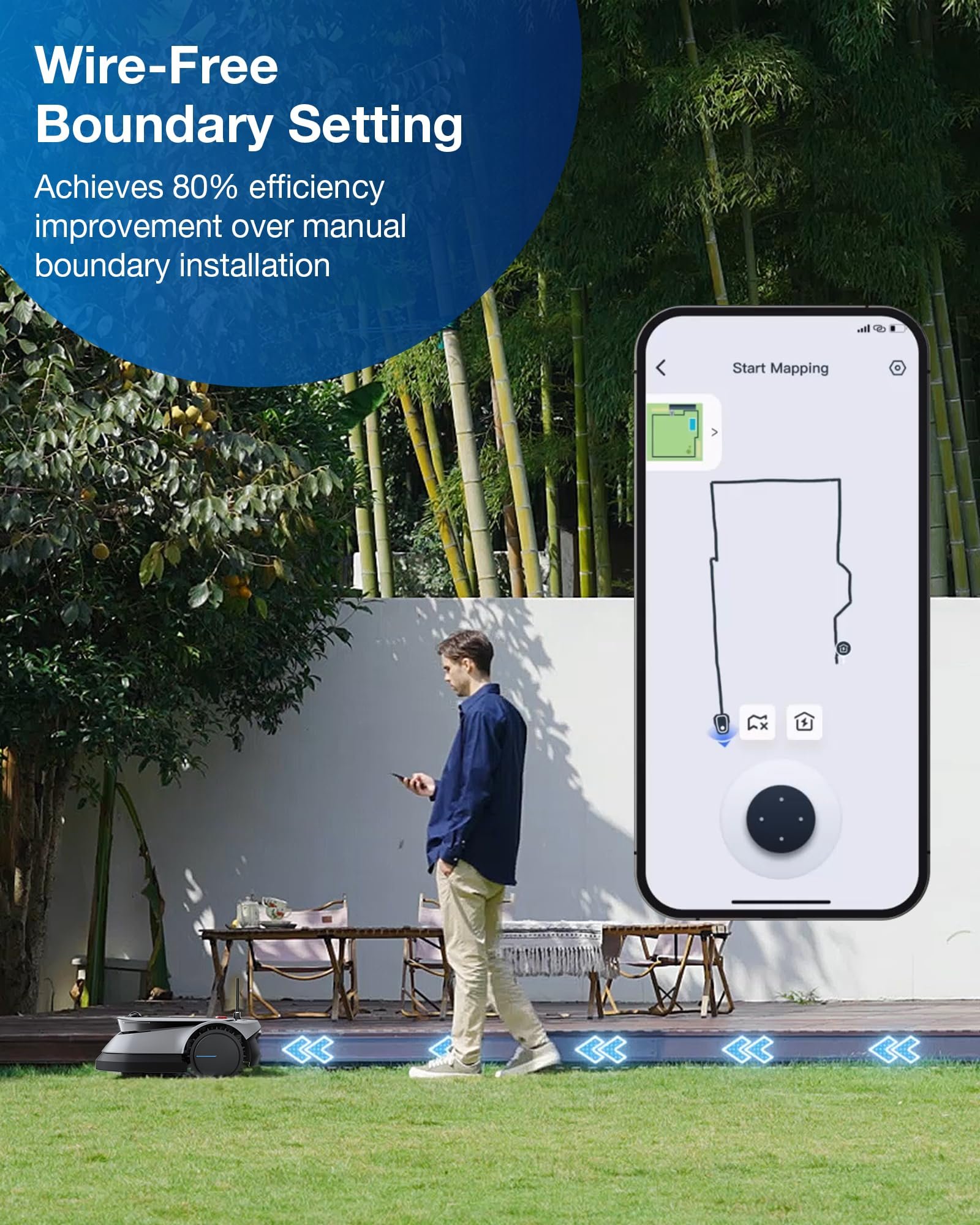 ECOVACS Goat G1-800 Robot Lawnmower No Boundary Wire for Gardens up to 800m2 (AIVI 3D Obstacle Avoidance, Intelligent Path Planning, No-entry Zone - Image 2