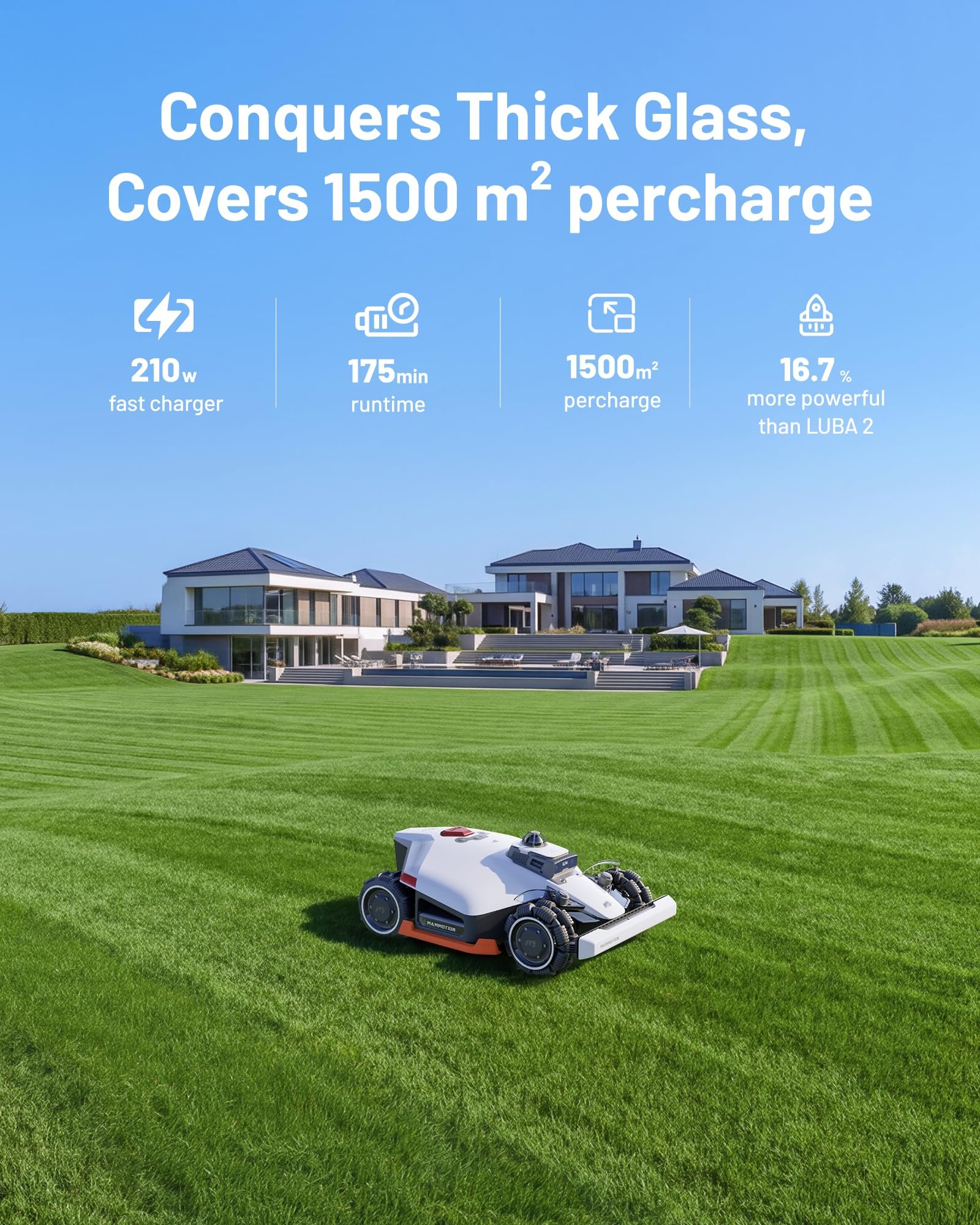 MAMMOTION LUBA 3 AWD 3000 Robotic Lawnmower without Boundary - Image 5