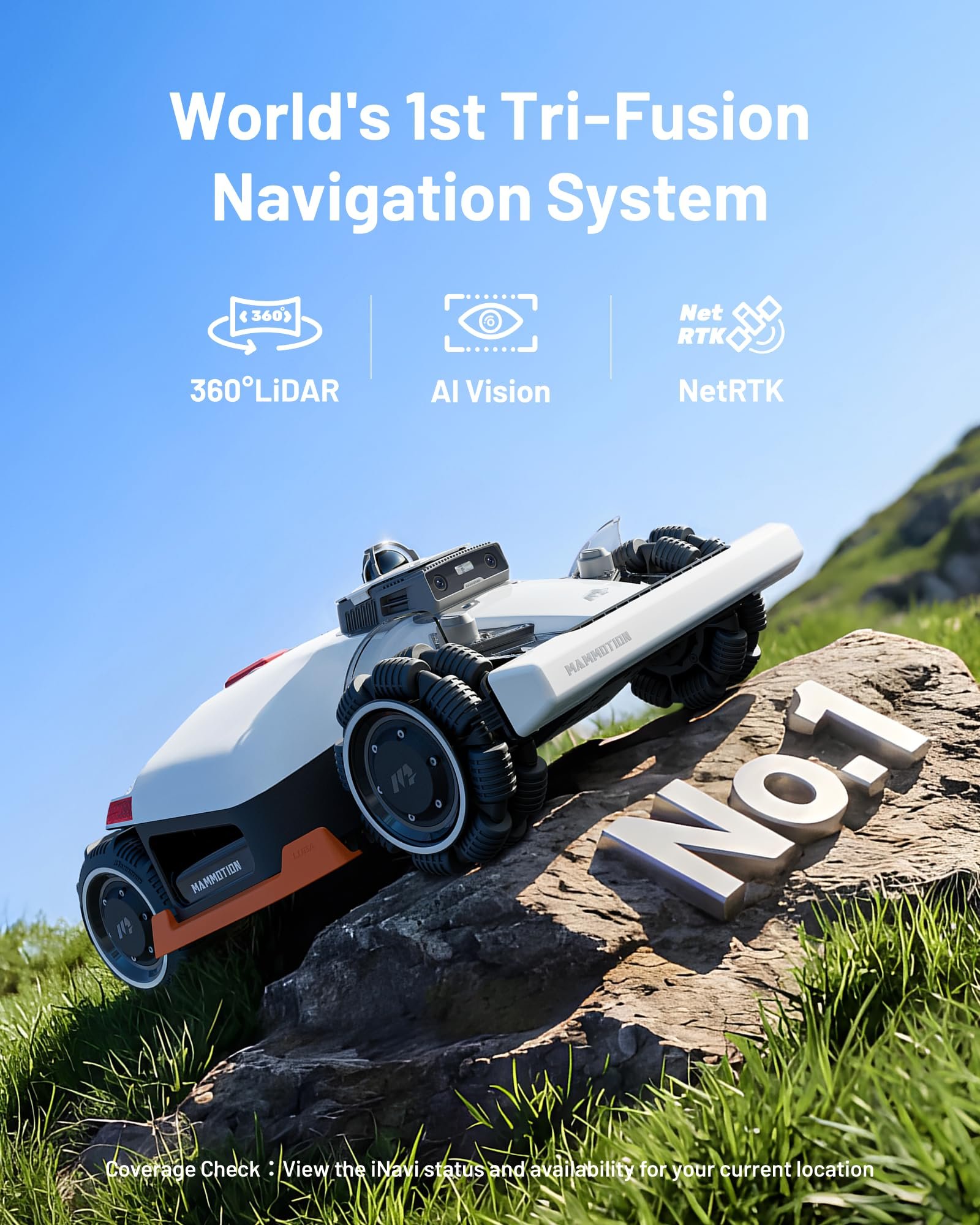 MAMMOTION LUBA 3 AWD 3000 Robotic Lawnmower without Boundary - Image 7