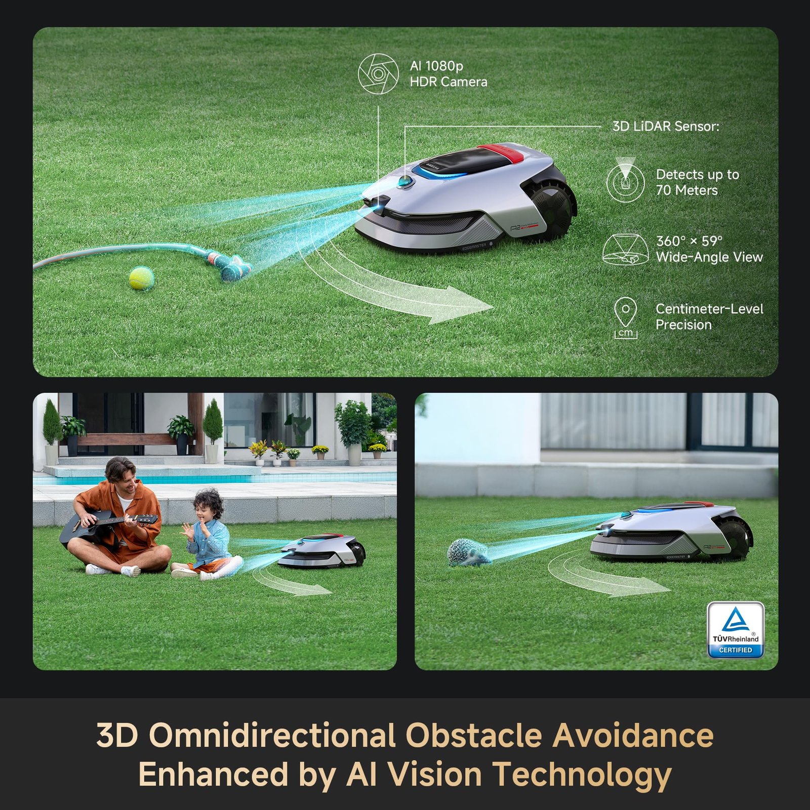 DREAME A2 1200 Robotic Mower – Wireless without RTK, for 1200 m2 - Image 4
