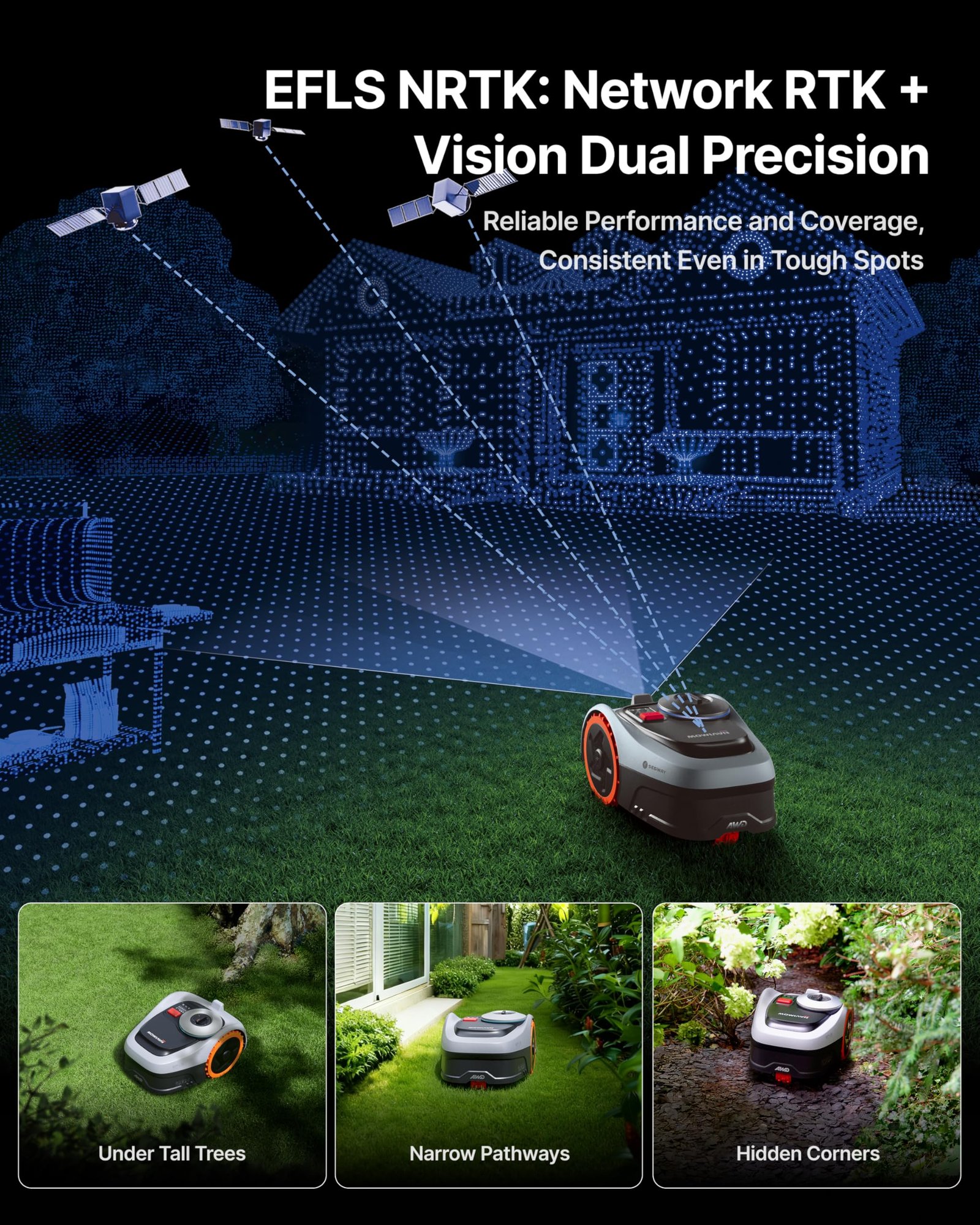 Segway Navimow i208 AWD Robotic Lawn Mower without Boundary, Rec. 800 m2 - Image 5
