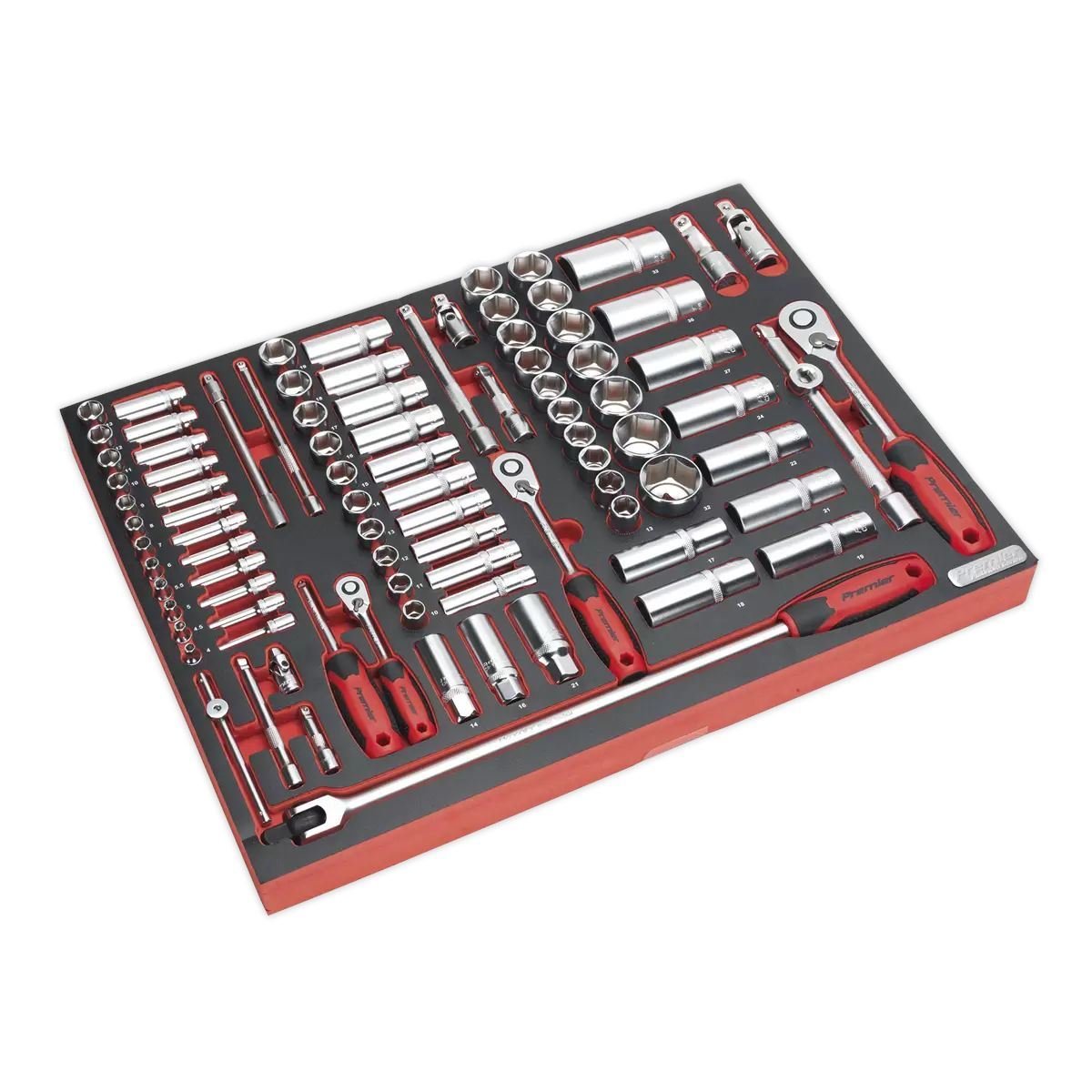 Sealey TBTPCOMBO2 Tool Chest Combination 14 Drawer with Ball Bearing Slides Black & 446pc Tool Kit - Image 2