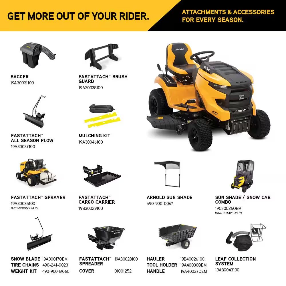 42-Inch Gas Riding Lawn Tractor with 19.5 HP Engine & Hydrostatic Drive - Image 3