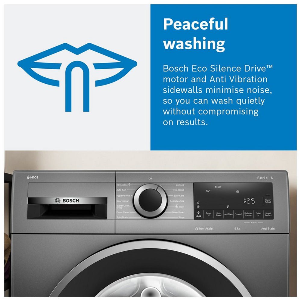 Bosch WGG244ZCGB Serie 6 9kg 1400 Spin Washing Machine Graphite - Image 8