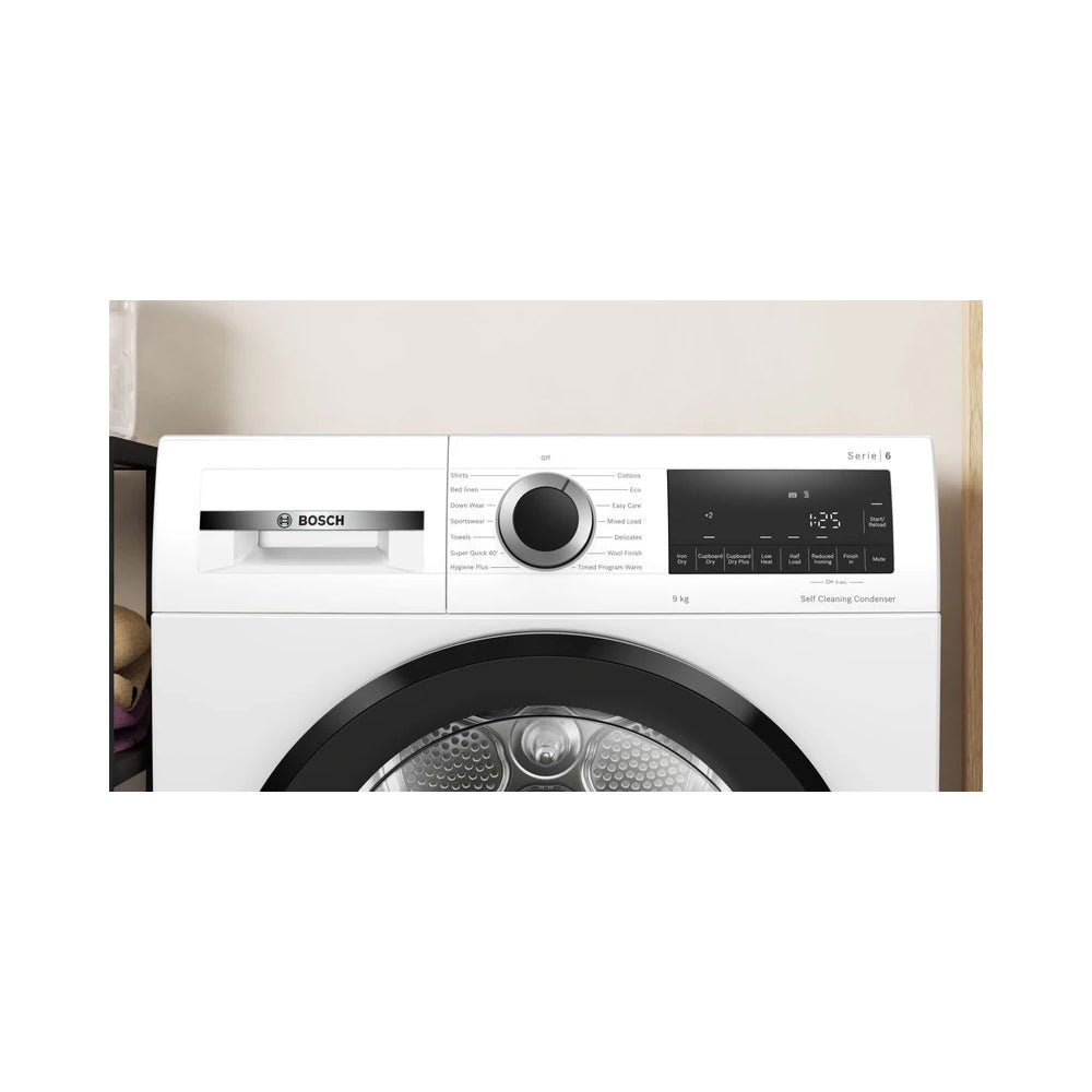 Bosch WQG24502GB Series 6 9kg Heat Pump Tumble Dryer White - A+++ Rated - Image 3