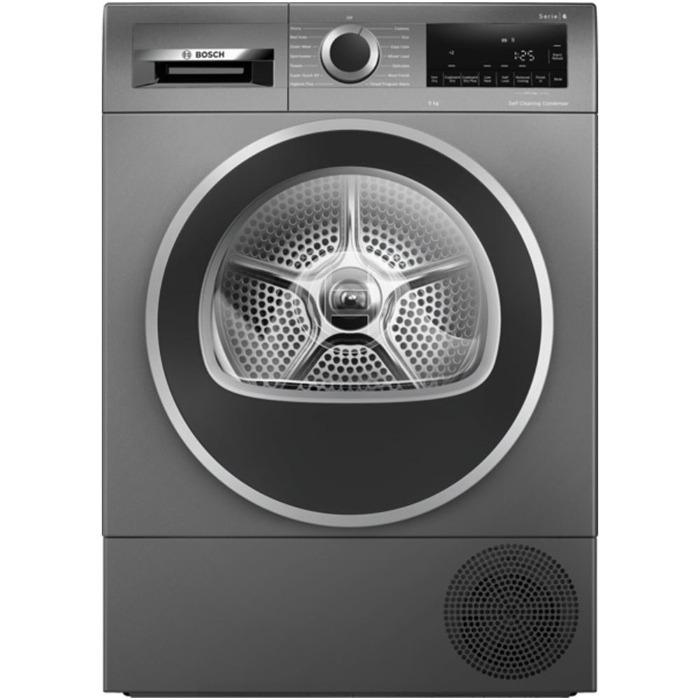 Bosch WQG245R1GB Series 6 9kg Heat Pump Tumble Dryer Graphite - A+++ Rated