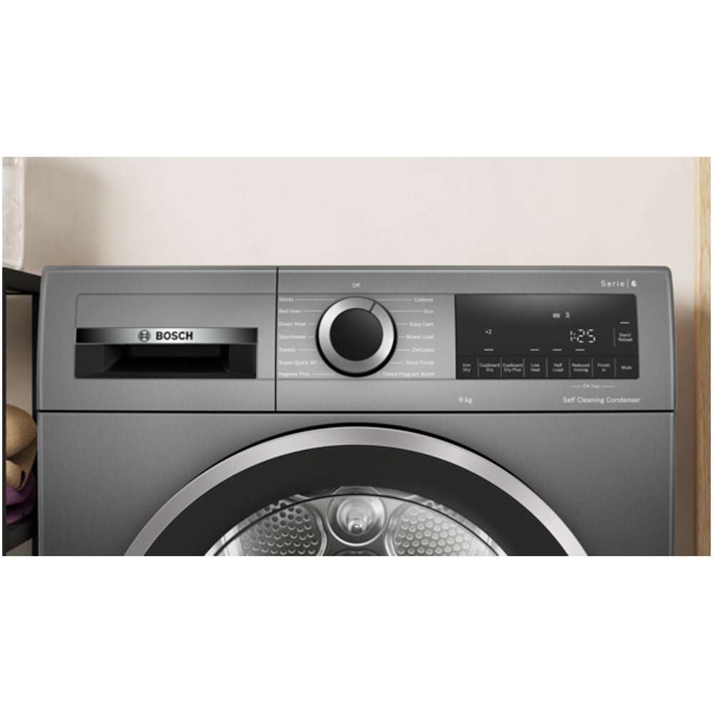 Bosch WQG245R1GB Series 6 9kg Heat Pump Tumble Dryer Graphite - A+++ Rated - Image 2