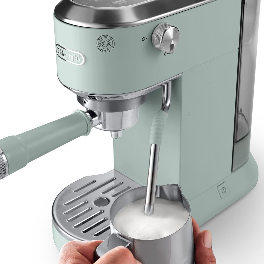 Delonghi EC890.GR Dedica Duo with Advanced Milk Steam Wand Manual Espresso Machine Green - Image 6