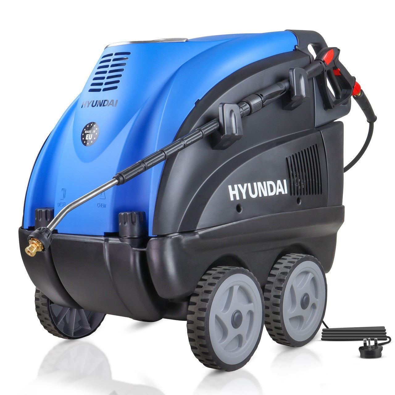 Hyundai HY155HPW-1 Hot Pressure Washer 110°C/2.8kW Commercial Triplex Power Jet Washer 2610psi & 180bar - Image 3