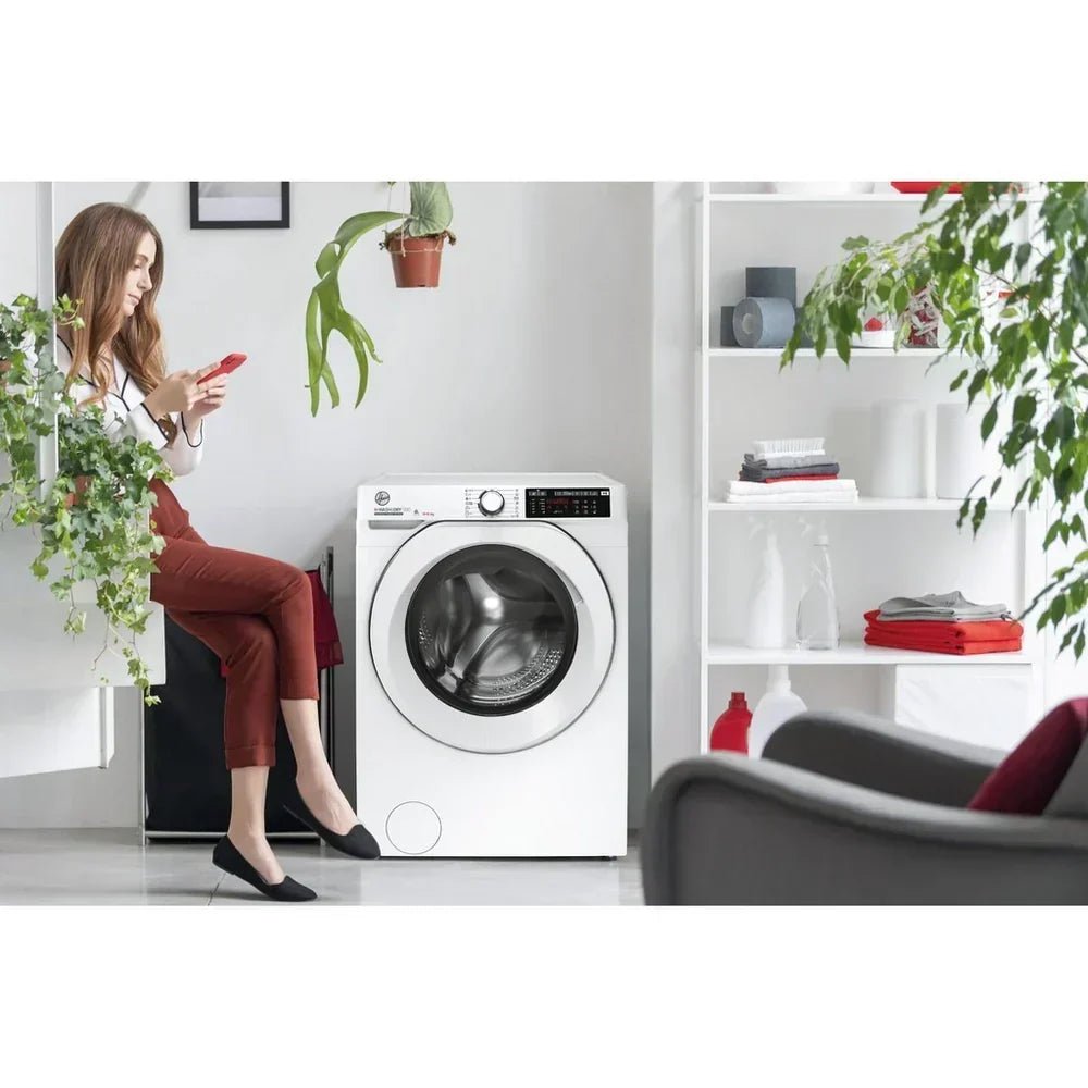 Hoover HD496AMC 1-80 H-WASH 500 WiFi Connected 9+6kg 1400 Spin Washer Dryer White - Image 4