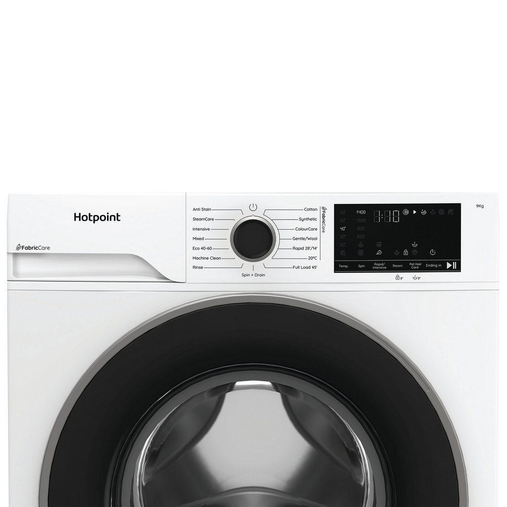 Hotpoint HBWH 93 CARE UK 9kg 1400 spin Freestanding Washing Machine White HBWH93CAREUK - Image 2