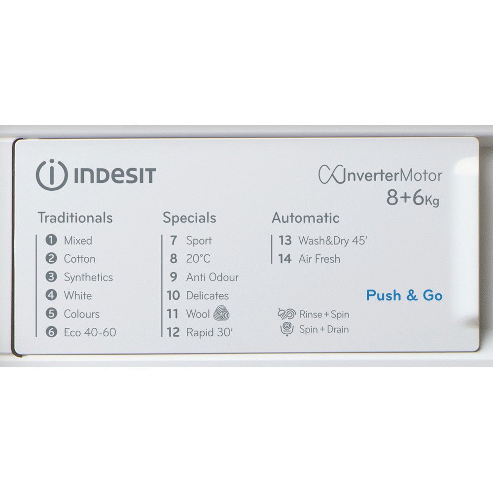 Indesit BIWDIL861485 8 kg Integrated Washer Dryer White - Image 10