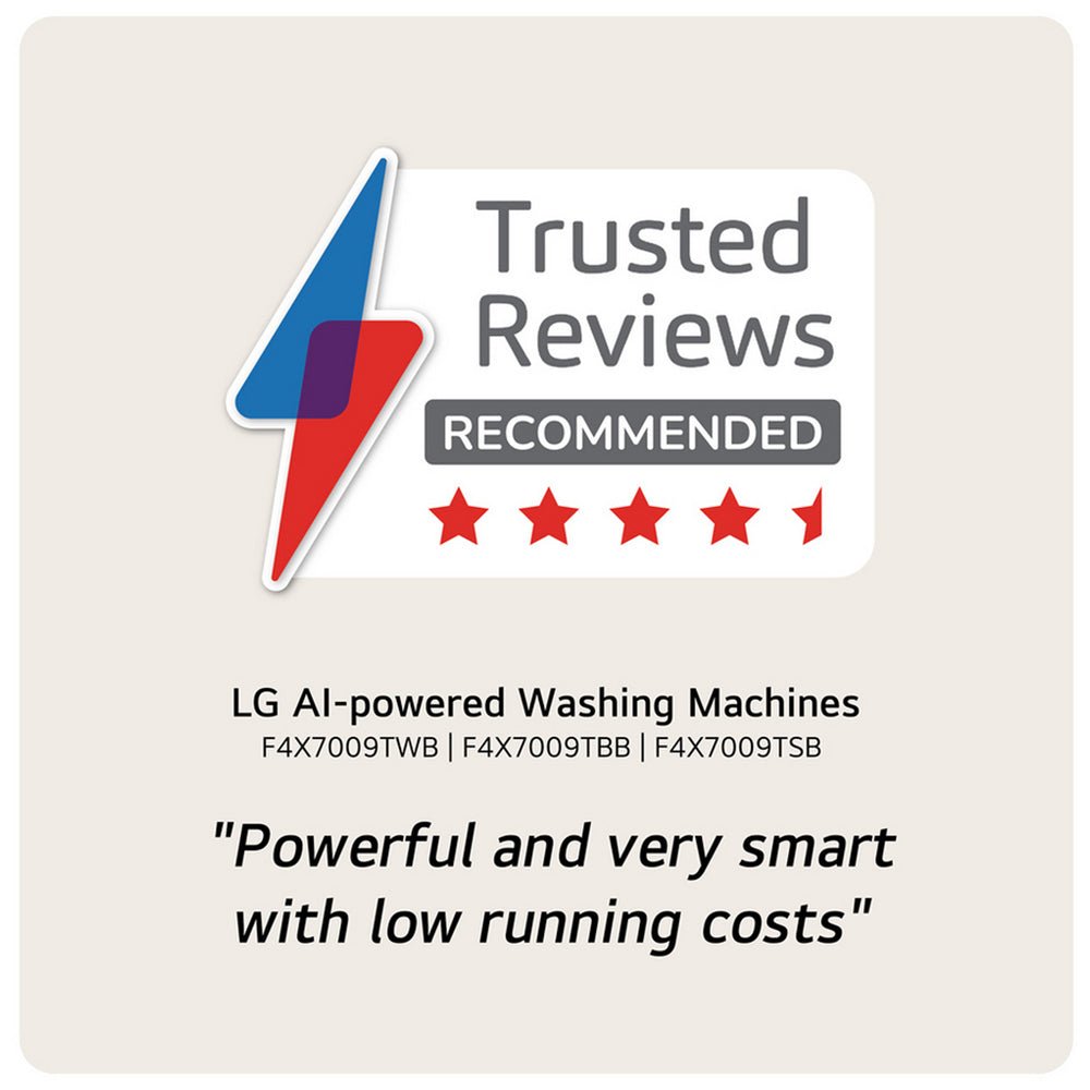 LG F4X7009TBB 9kg 1400 Spin AI Direct Drive Freestanding Washing Machine Black - Image 4