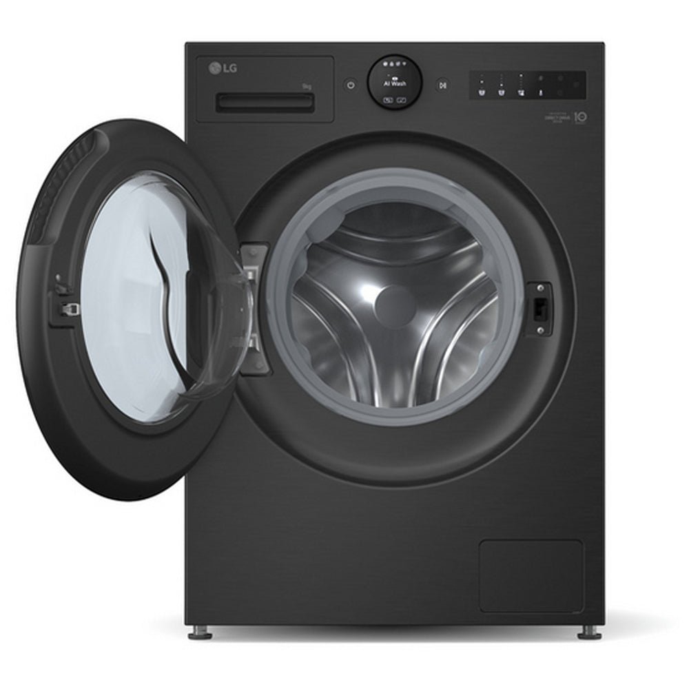 LG F4X7009TBB 9kg 1400 Spin AI Direct Drive Freestanding Washing Machine Black - Image 2
