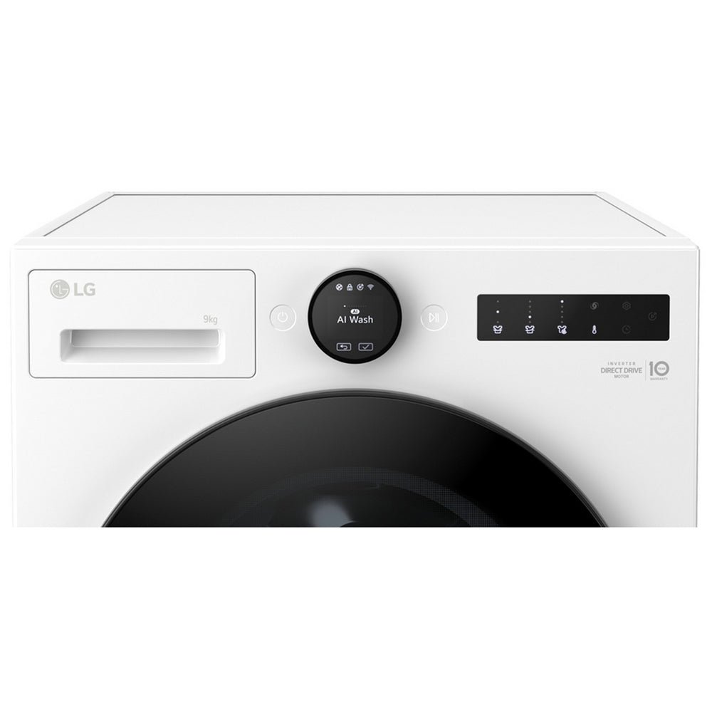 LG F4X7009TWB 9kg 1400 Spin AI Direct Drive Freestanding Washing Machine White - Image 2