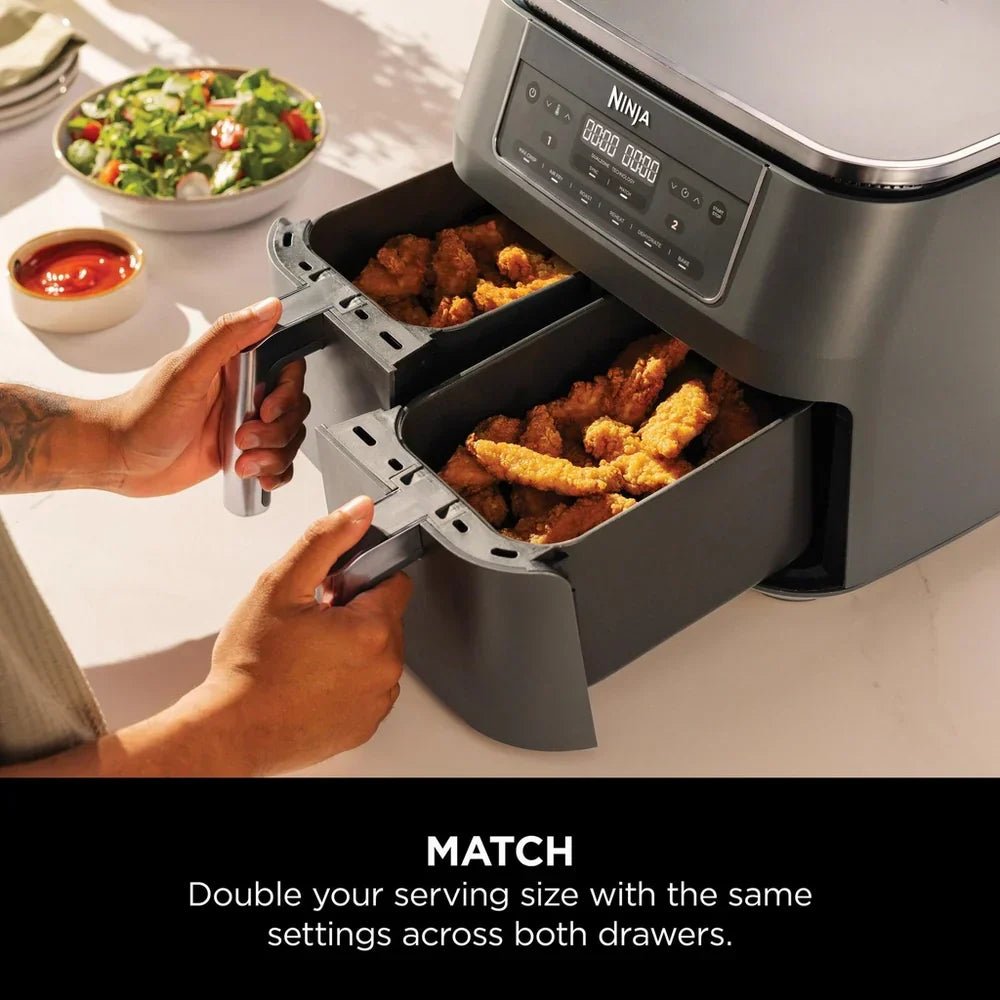 Ninja 6 in 1 Dual Zone Air Fryer 7.6L DZ300UK - Gun Metal Grey - Image 4