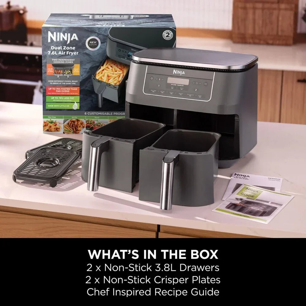 Ninja 6 in 1 Dual Zone Air Fryer 7.6L DZ300UK - Gun Metal Grey - Image 10