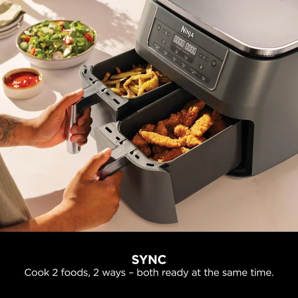 Ninja 6 in 1 Dual Zone Air Fryer 7.6L DZ300UK - Gun Metal Grey - Image 3