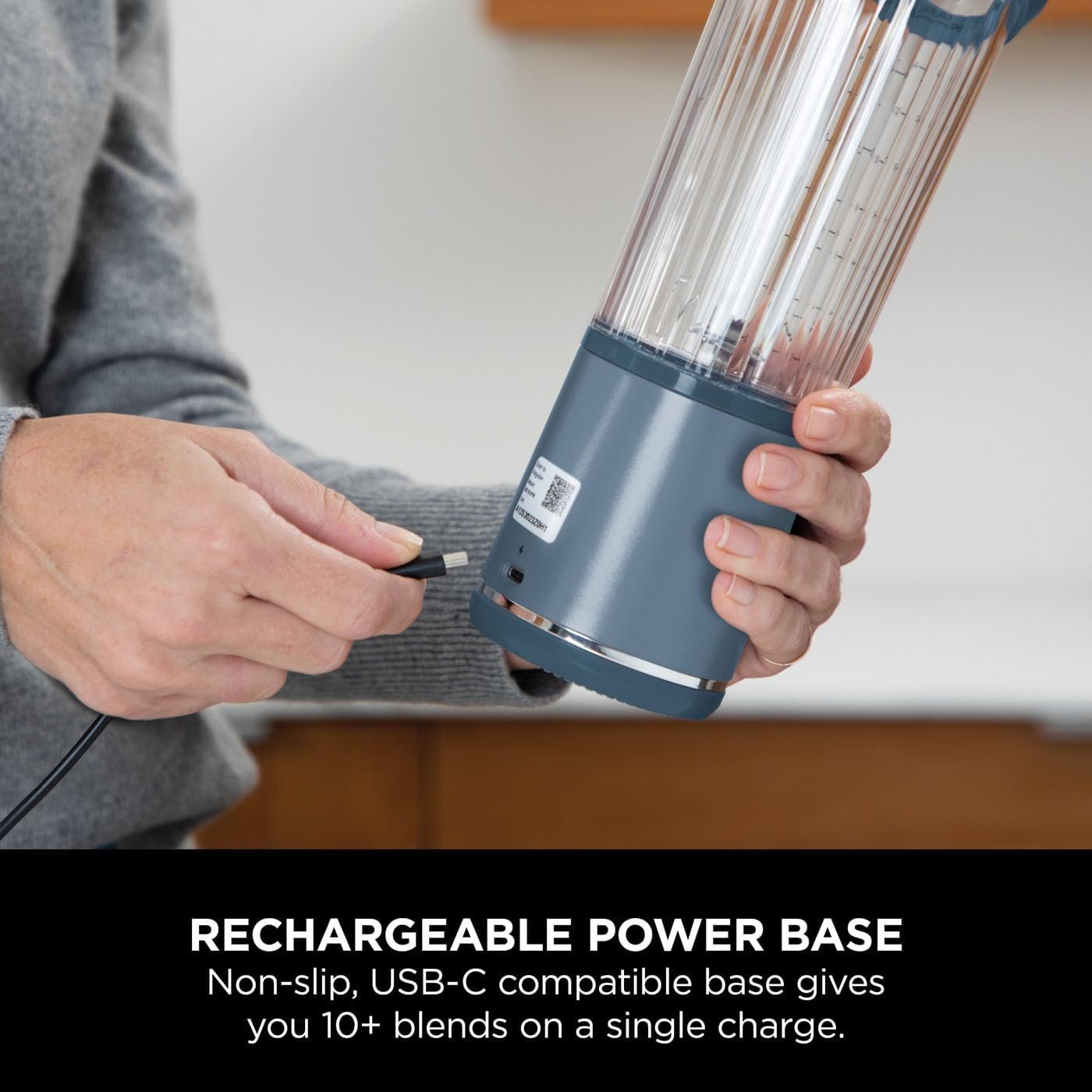 Ninja Blast Cordless Portable Blender Denim Blue BC151UKNV - Image 8