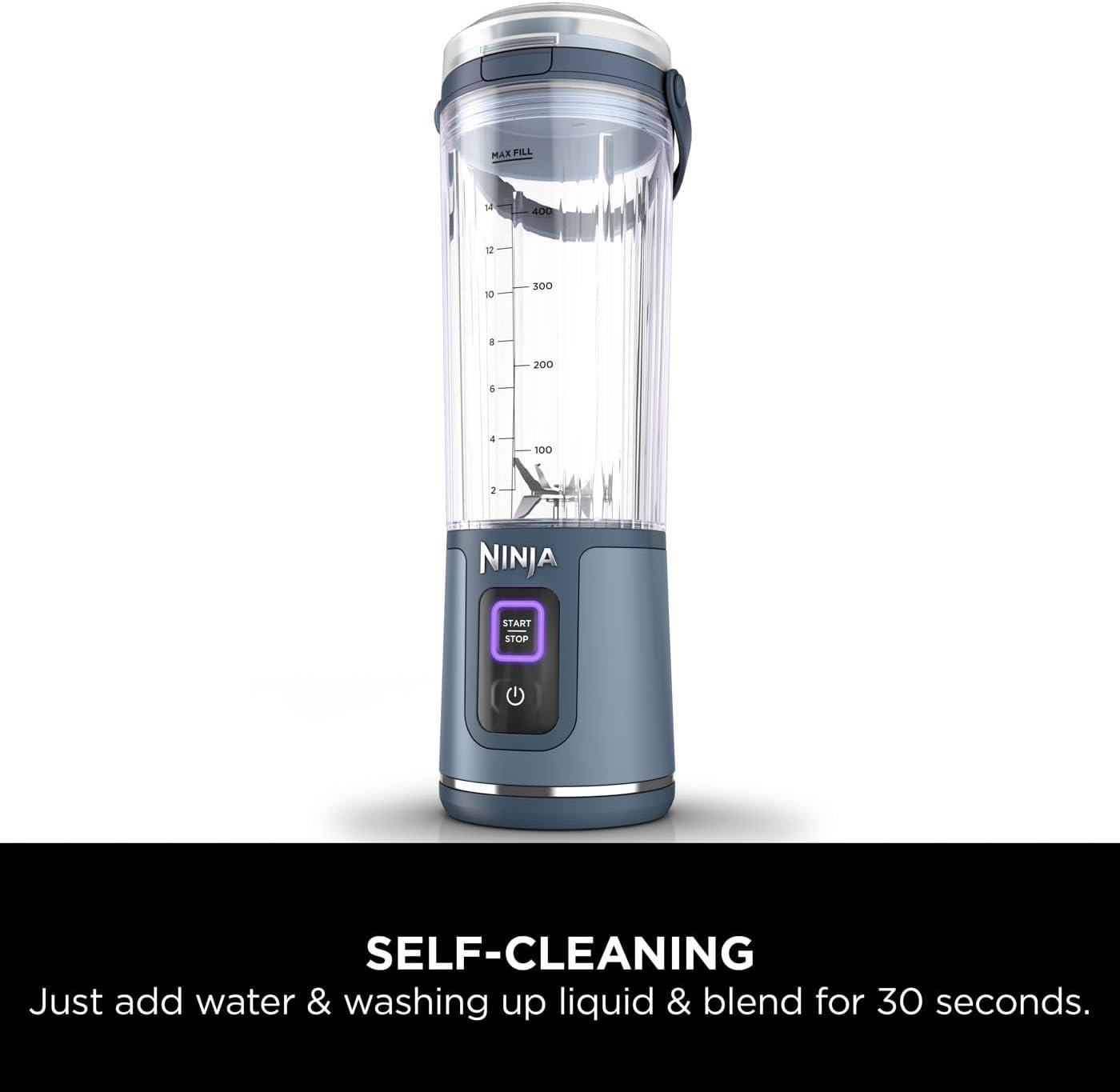 Ninja Blast Cordless Portable Blender Denim Blue BC151UKNV - Image 9