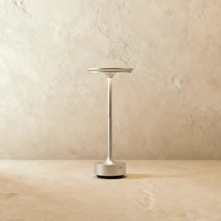 Modern Iron Art Table Lamp LED Light With Acrylic Shade – USB Rechargeable - Image 3