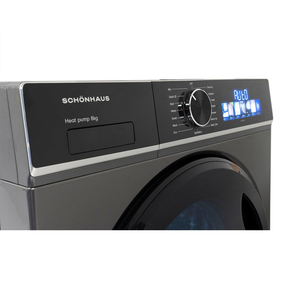 Schonhaus TDSHF018A3G 8kg Heat Pump Tumble Dryer Graphite - Image 4